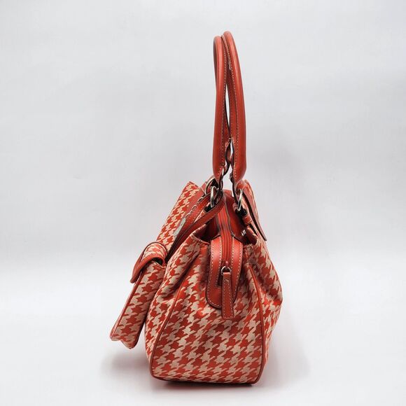 Nine West Vintage Red Houndstooth Bag with Matching Phone Case - Picture 3 of 14